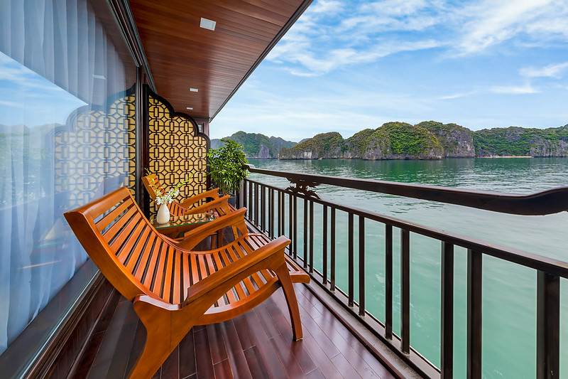 Luxury cabins onboard La Regina Legend Halong Bay Luxury Cruises