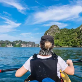 Kayaking in Halong Bay