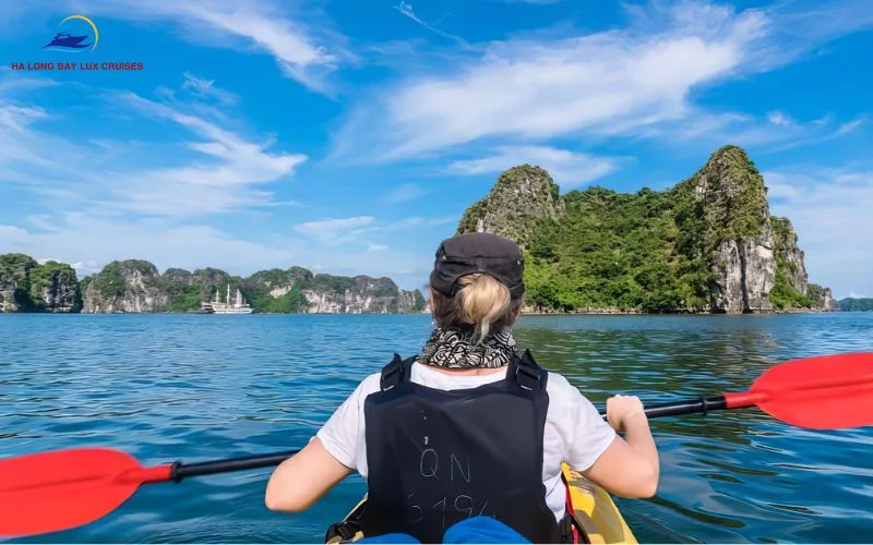 Kayaking in Halong Bay
