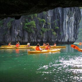 Kayaking in Halong Bay