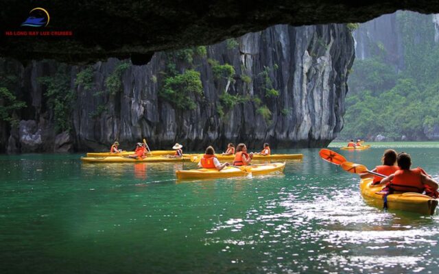Kayaking in Halong Bay
