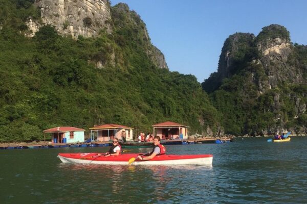 Kayaking in Halong Bay