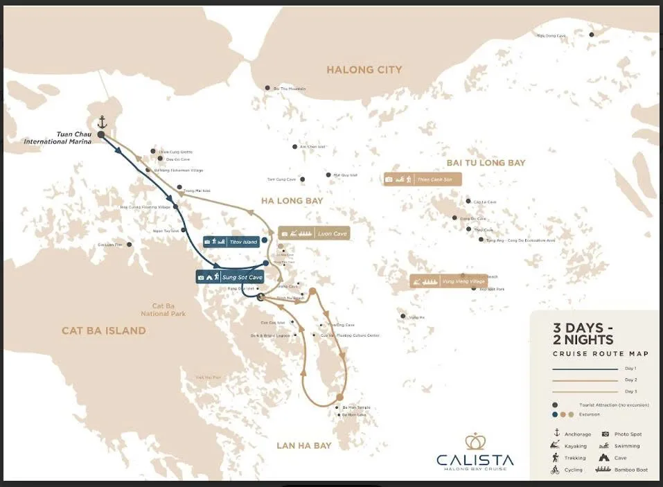 calista cruise map 3 day