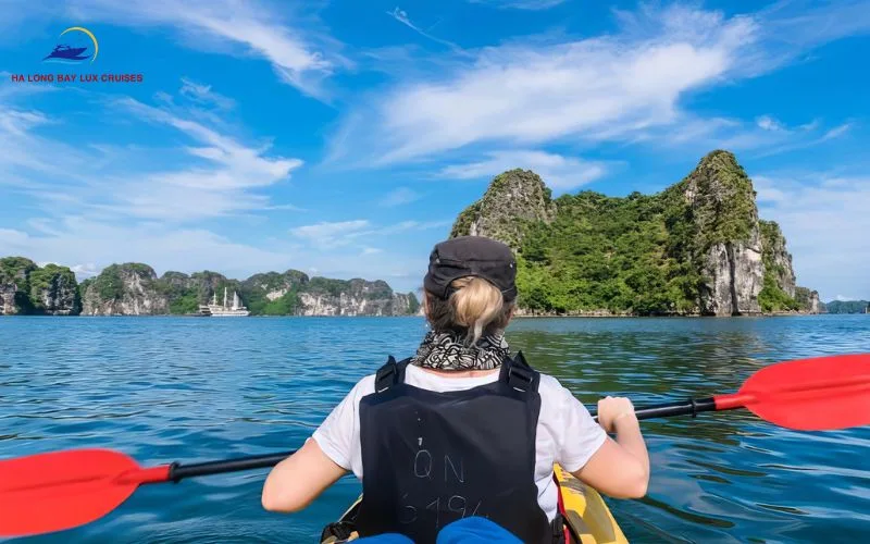 Kayaking in Cat Ba Island offers an experience that brings you close to nature