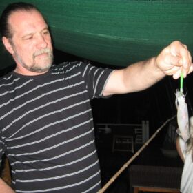 Squid fishing in Halong Bay
