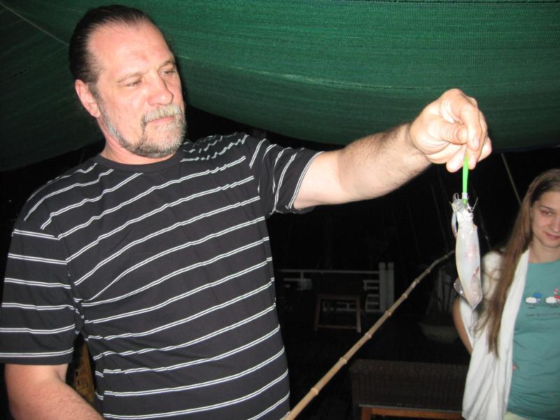 Squid fishing in Halong Bay