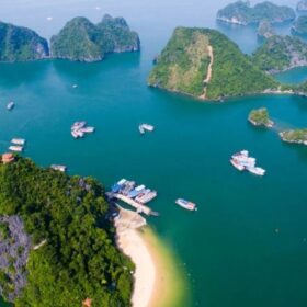 The pristine beaches of Ha Long Bay