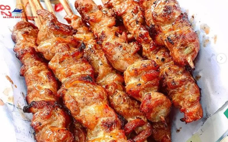 Grilled meat skewers